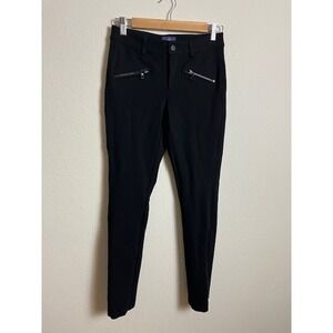 NYDJ 0P Black SkinnyJegging Pants Zipper Pockets Stretchy Casual Athleisure‎